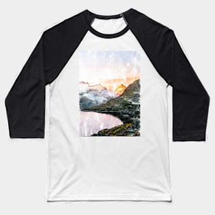 Munkebu Foggy Mountain In Norway Abstract. For Foggy Forests & Mountain Lovers. Foggy mountain collection Baseball T-Shirt